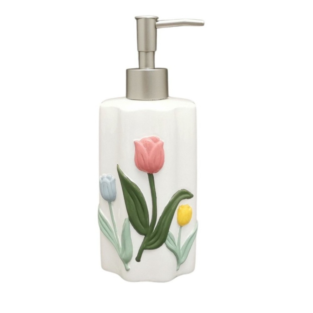 Celebrate together spring sculpted tulips soap pump